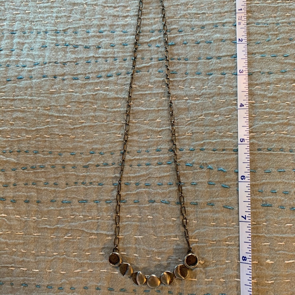 Sterling silver moon phase necklace